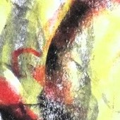 ohne titel, 2023, mischtechnik auf papier, 14,8x21 cm, vg bildkunst + axel hptner